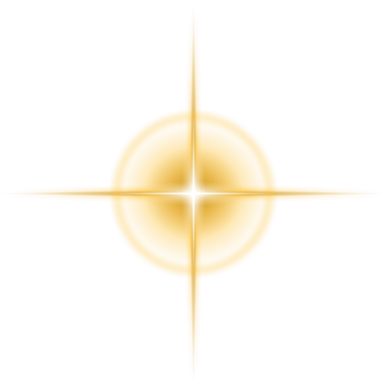 Golden glowing glow effect of light